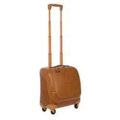 Bric's 39cm 4 Wheel Pilot Case - Pelle -Travel Storage Store brics bpl05260 tan 1