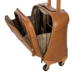 Bric's 39cm 4 Wheel Pilot Case - Pelle -Travel Storage Store brics bpl05260 tan 6