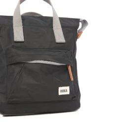 Roka Zip Top Small Tote Backpack - Bantry B Rpet Black -Travel Storage Store roka bantbsrnbla black 2