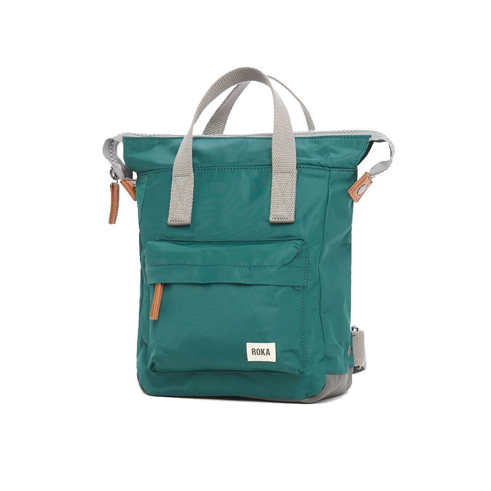 Roka Zip Top Small Tote Backpack - Bantry B Rpet Teal 4 Roka Zip Top Small Tote Backpack - Bantry B Rpet Teal - Image 2