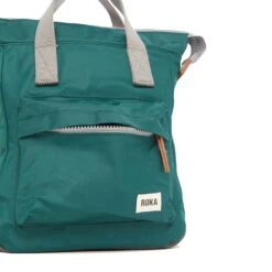Roka Zip Top Small Tote Backpack - Bantry B Rpet Teal 10 Roka Zip Top Small Tote Backpack - Bantry B Rpet Teal -Travel Storage Store roka bantbsrntea teal 2