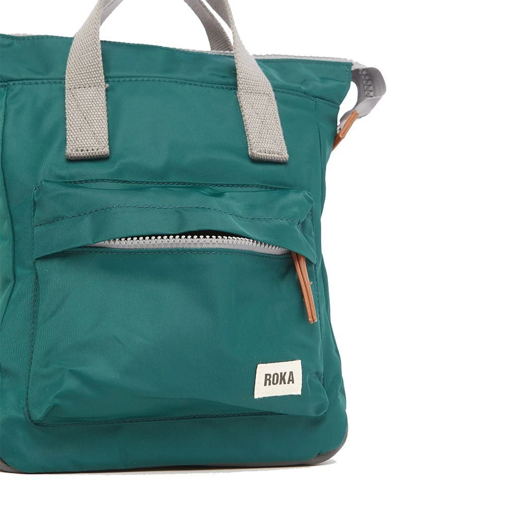 Roka Zip Top Small Tote Backpack - Bantry B Rpet Teal 5 Roka Zip Top Small Tote Backpack - Bantry B Rpet Teal - Image 3