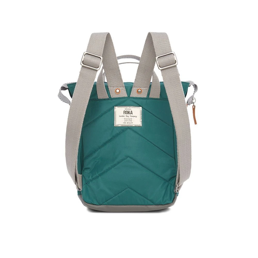 Roka Zip Top Small Tote Backpack - Bantry B Rpet Teal 6 Roka Zip Top Small Tote Backpack - Bantry B Rpet Teal - Image 4