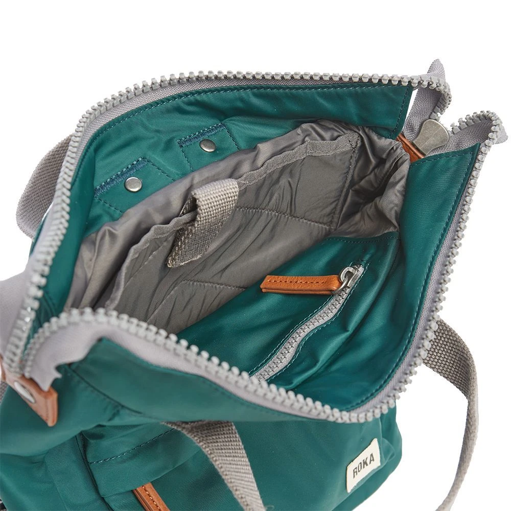 Roka Zip Top Small Tote Backpack - Bantry B Rpet Teal 8 Roka Zip Top Small Tote Backpack - Bantry B Rpet Teal - Image 6