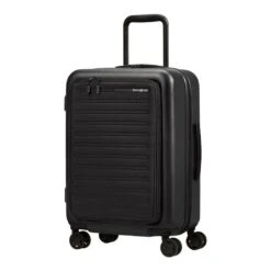 55cm Expandable Easy Access Cabin Spinner - Stackd -Travel Storage Store samso 135418 black1041 1