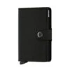Secrid 4-6 Cards & Notes - Mini Wallet Stitch Black -Travel Storage Store secri minicb crispleblack m