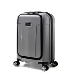 Small Trolley Spinner Front Pocket - Flying Colours Frost Grey -Travel Storage Store tedbaker tbu0409 005 frost grey 1 1