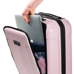Small Trolley Spinner Front Pocket - Flying Colours Blush Pink -Travel Storage Store tedbaker tbu0409 017 blush pink 3 1