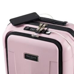 Small Trolley Spinner Front Pocket - Flying Colours Blush Pink -Travel Storage Store tedbaker tbu0409 017 blush pink 5 1