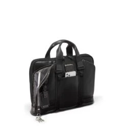 Tumi Academy Brief - Alpha Bravo Leather -Travel Storage Store tumi 142499 black 3 1