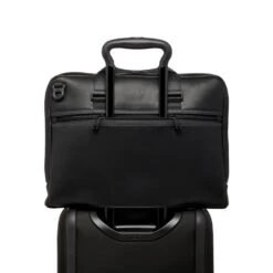 Tumi Academy Brief - Alpha Bravo Leather -Travel Storage Store tumi 142499 black 4 1